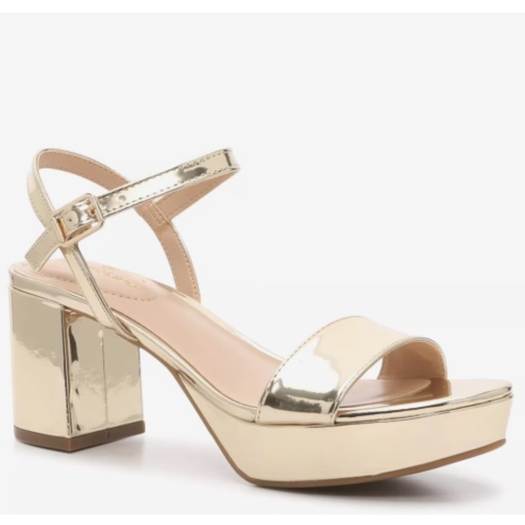 Bandolino Pennie Platform sandals gold metallic synthetic - 7 - Picture 1 of 11